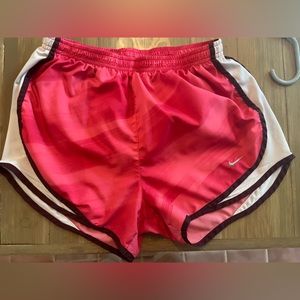 Pink patterned Nike shorts. Size small.